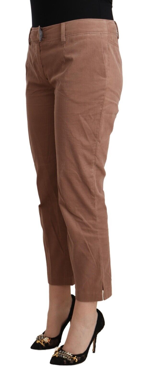 - Chic Tapered Cropped Mid Waist Pants