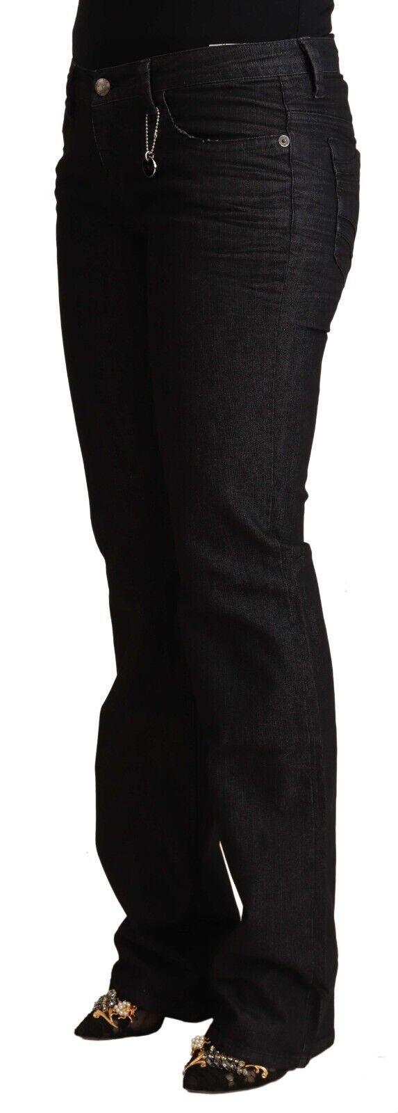 - Chic Low Waist Skinny Black Denim Jeans