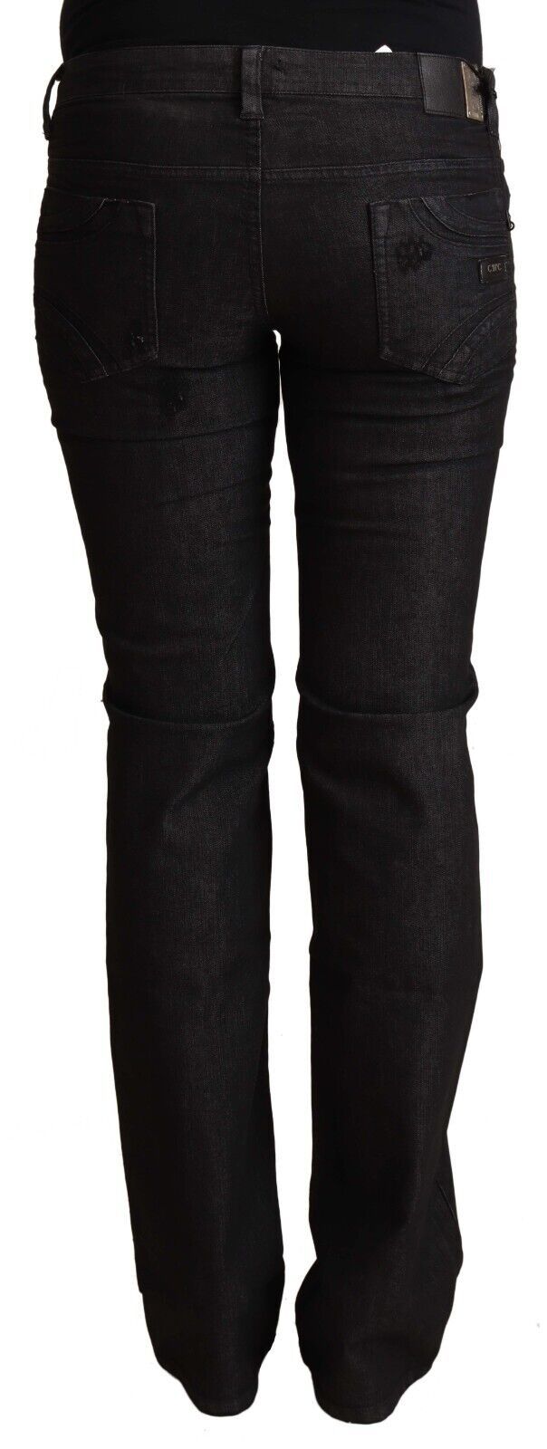 - Chic Low Waist Skinny Black Denim Jeans
