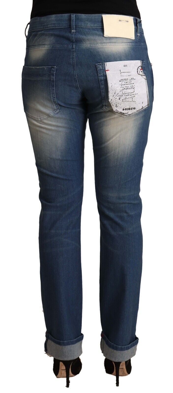 - Chic Mid Waist Skinny Denim Jeans