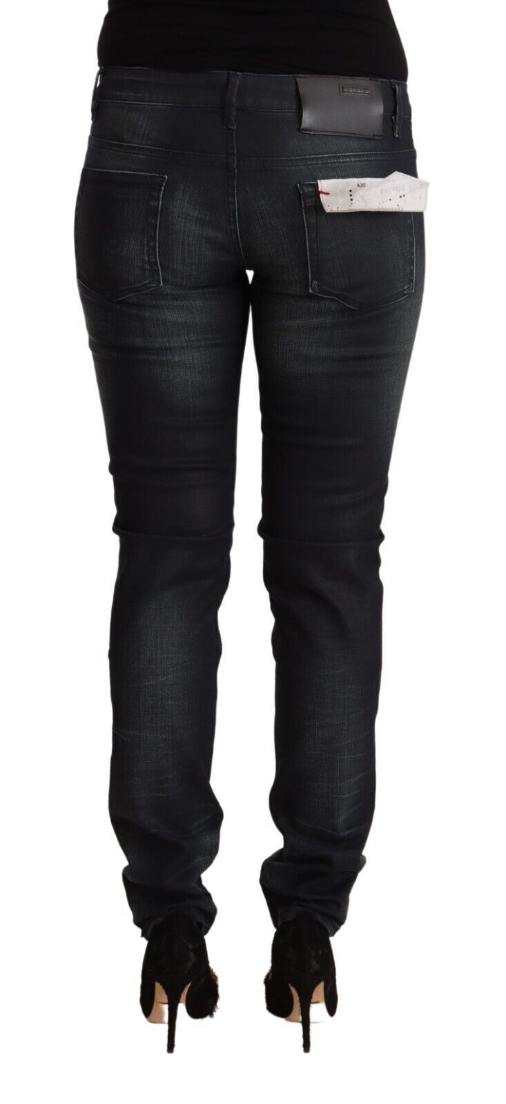 ACHT Black Washed Slim Fit Jeans: Modern Elegance for Every Occasion