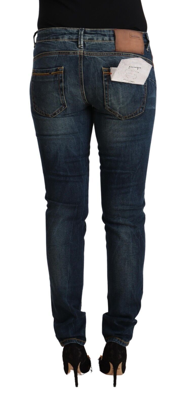 ACHT Elegant Slim Fit Low Waist Denim Jeans