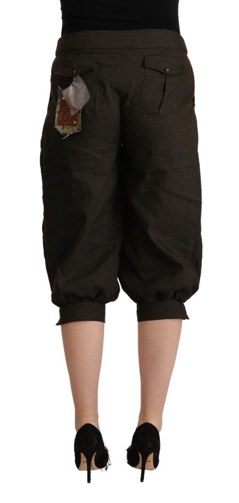 GF Ferre Brown Cropped Harem Pants