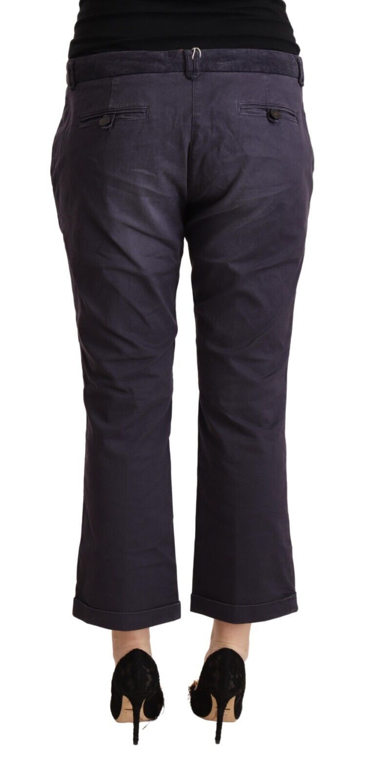 Jucca Low Waist Cropped Pants in Black