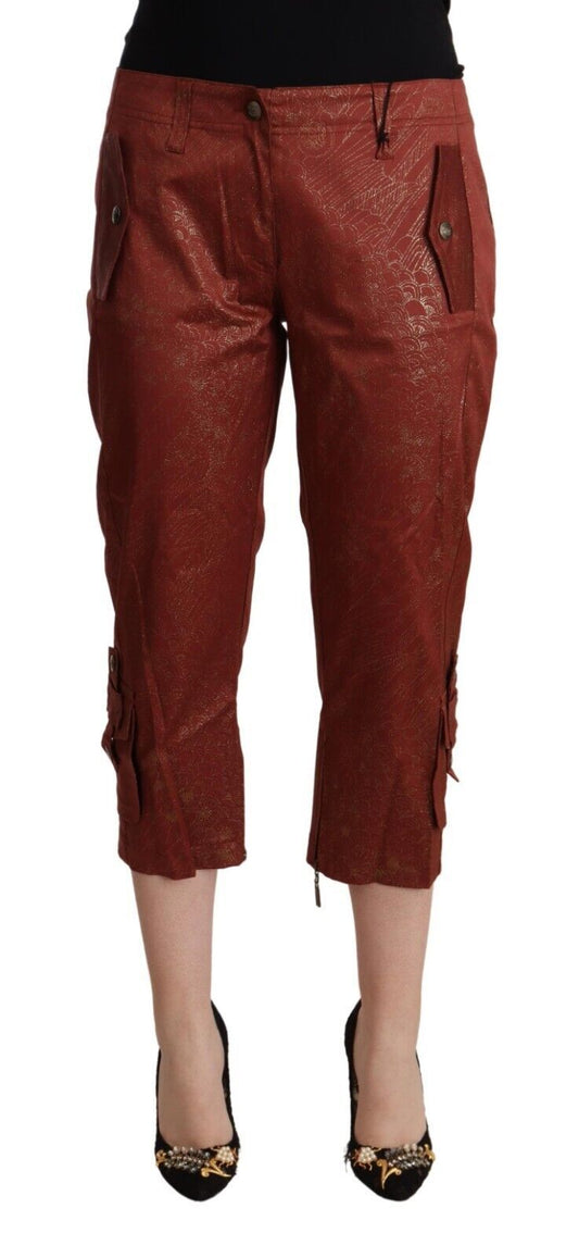 - Chic Brown Cropped Cotton Pants
