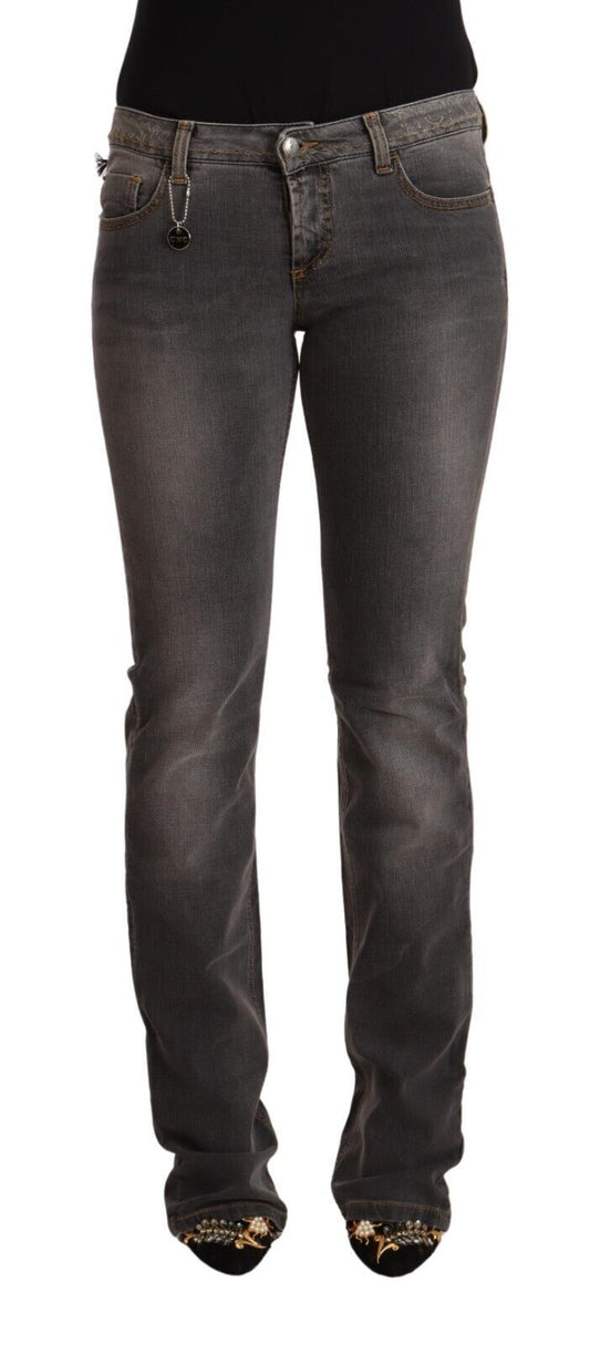 - Chic Gray Low Waist Skinny Denim