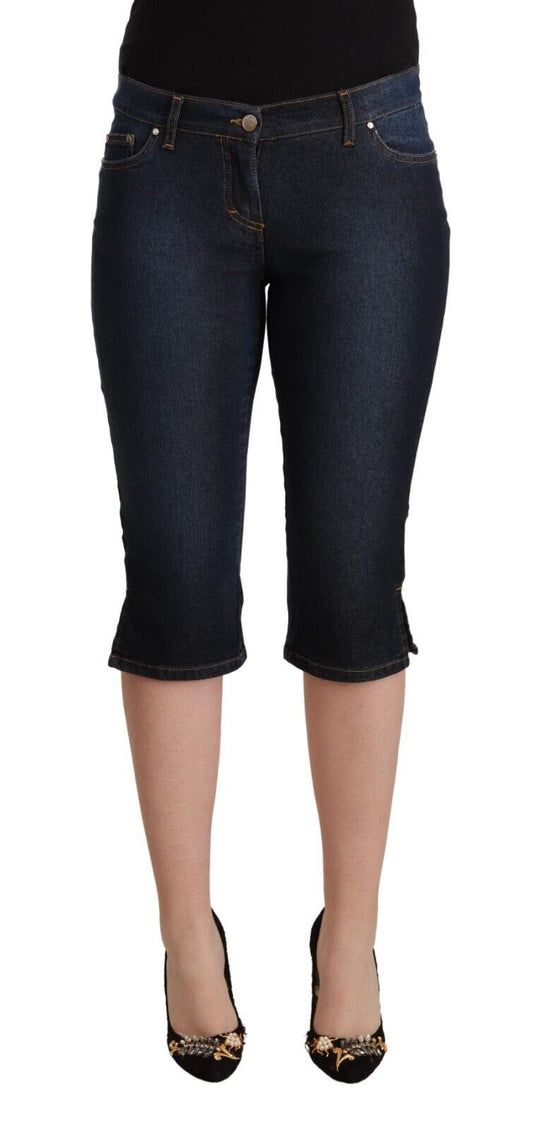 - Chic Low Waist Capri Denim Pants