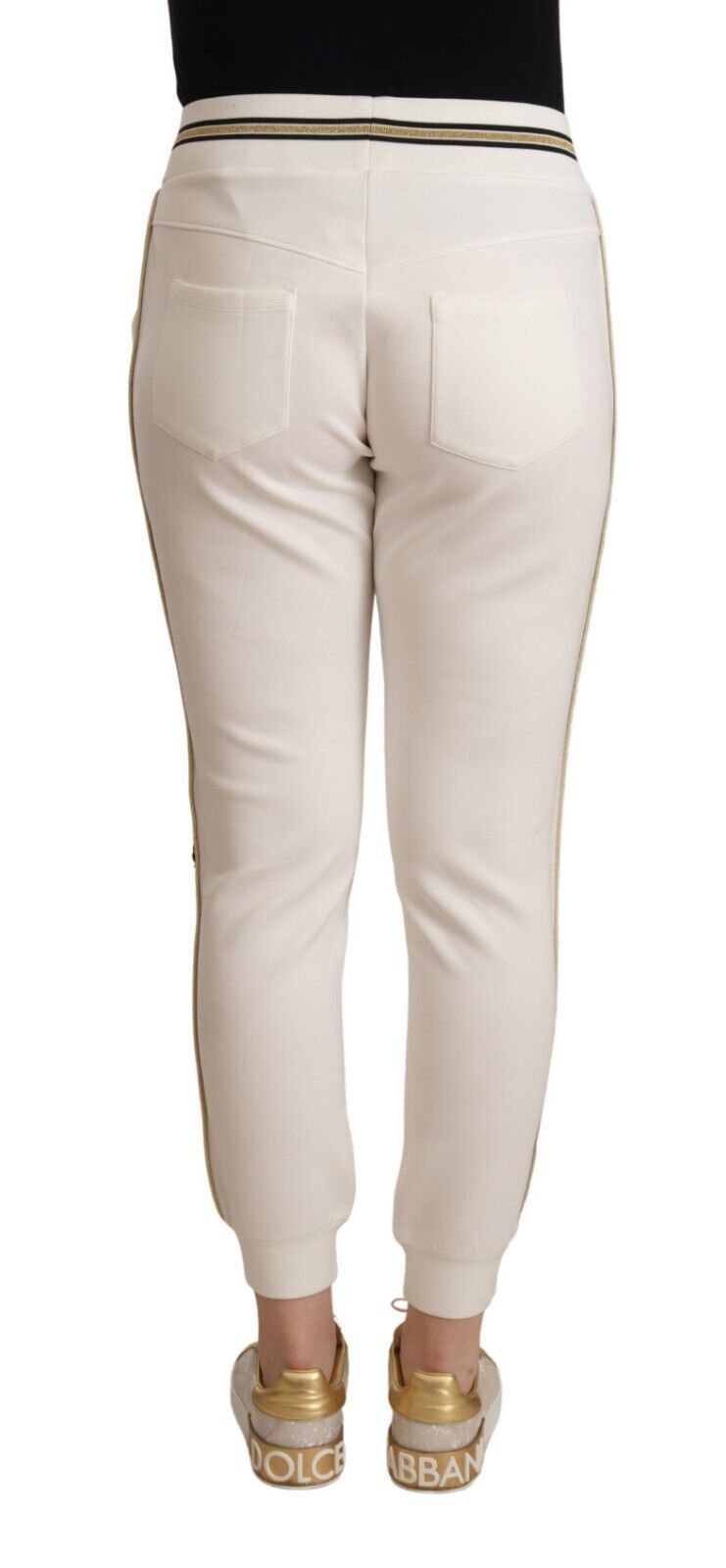 Patrizia Pepe White Mid Waist Jogger Pants