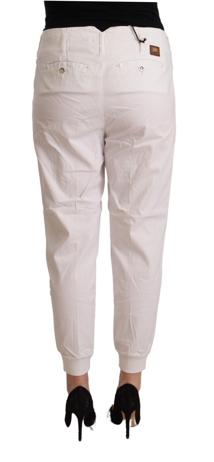 Met White Tapered Cropped Pants