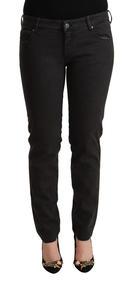 - Chic Black Low Waist Skinny Denim
