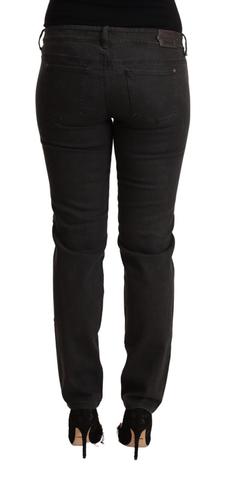 - Chic Black Low Waist Skinny Denim