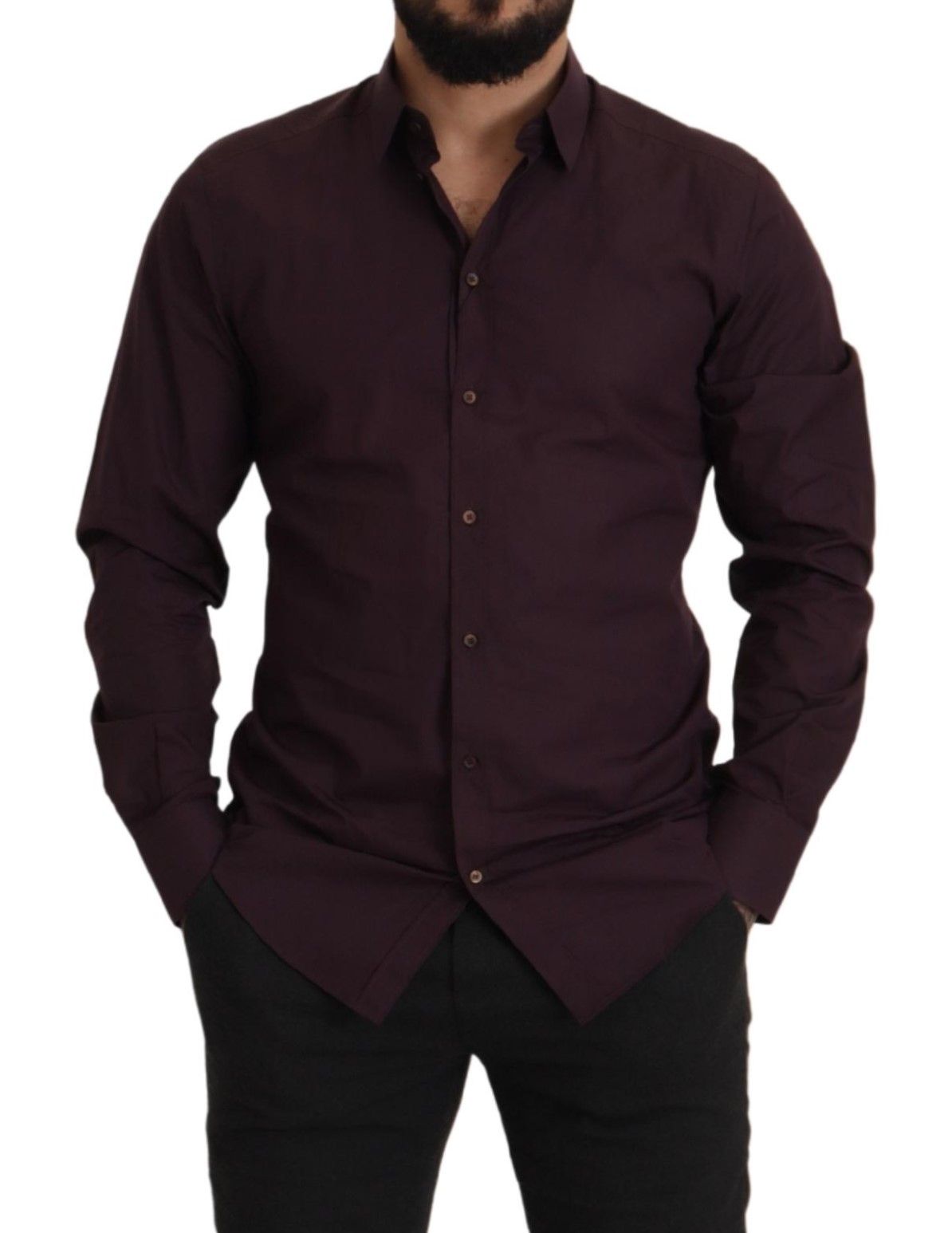 - Regal Purple Slim Fit Dress Shirt