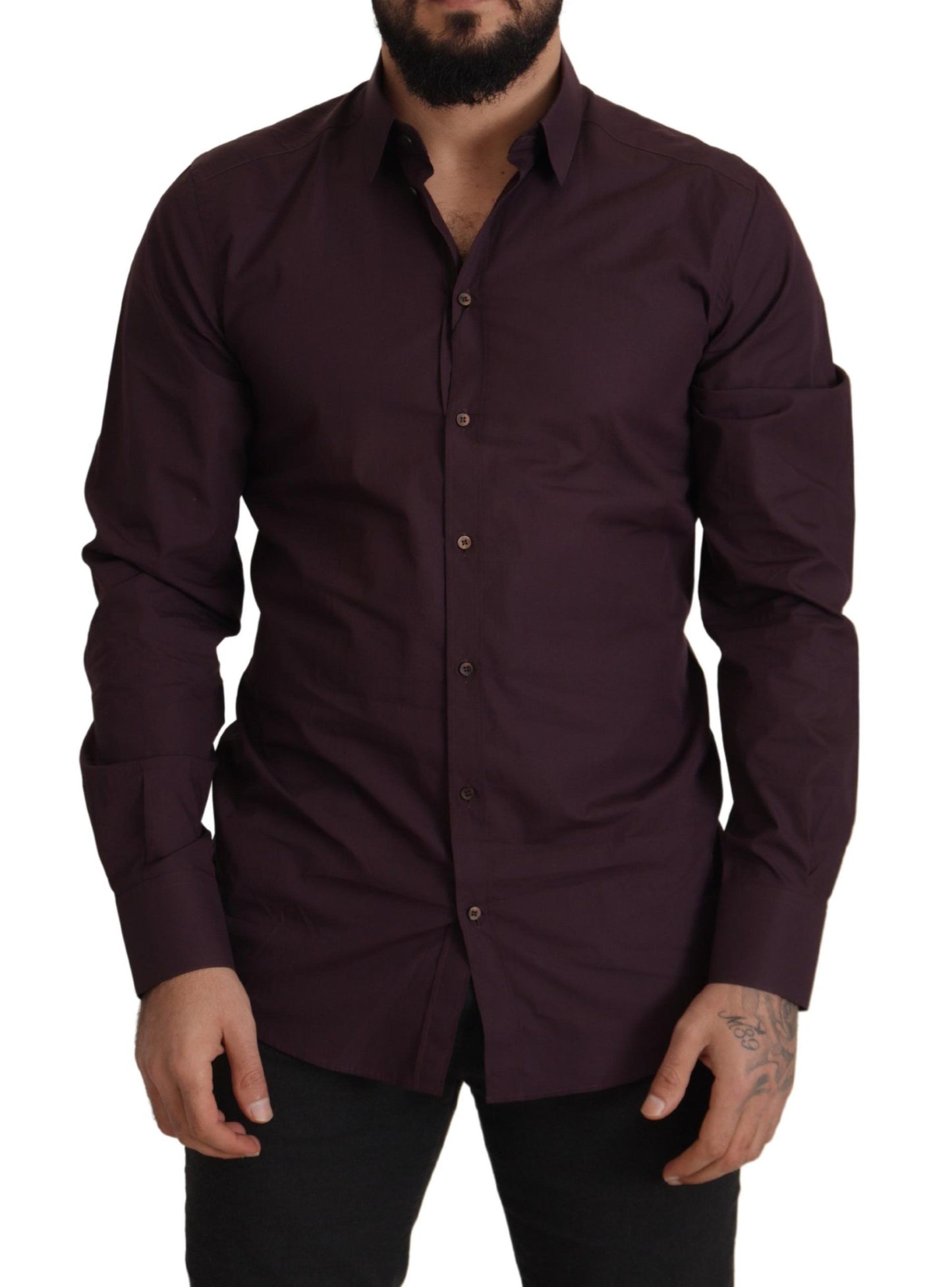 - Regal Purple Slim Fit Dress Shirt