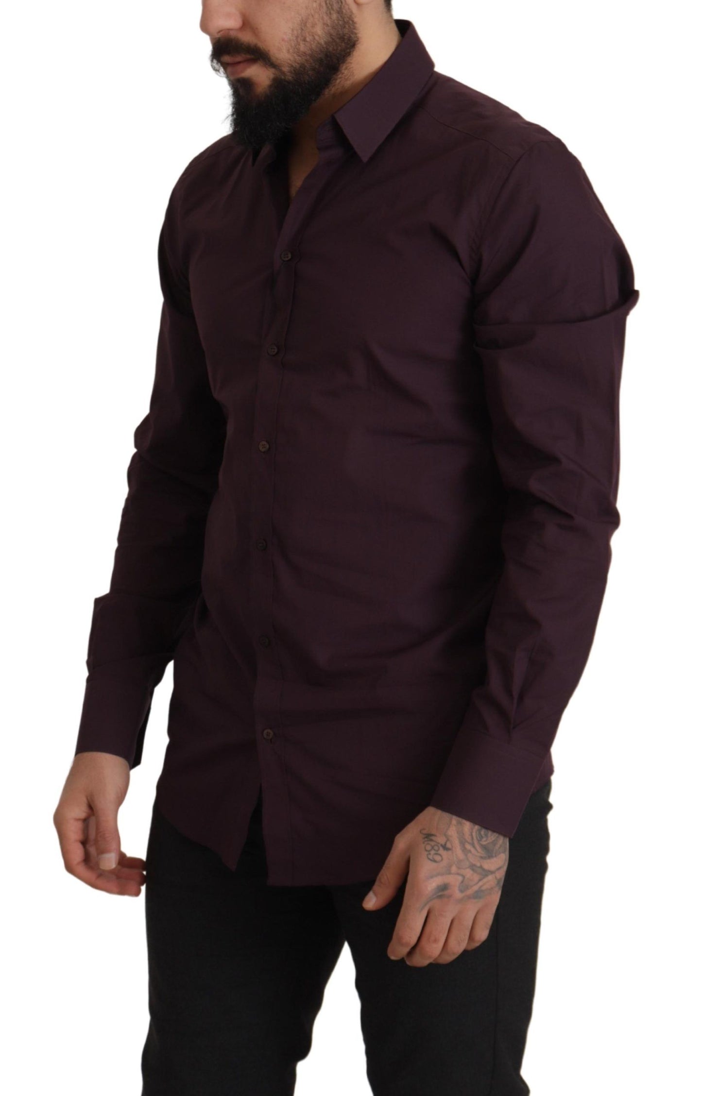 - Regal Purple Slim Fit Dress Shirt