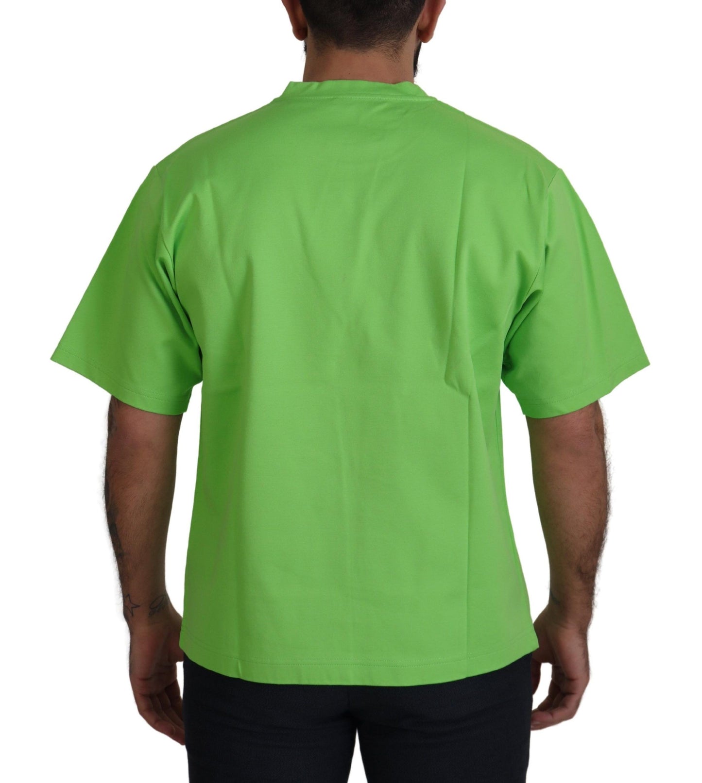 - Chic Green Crewneck Short Sleeve Tee
