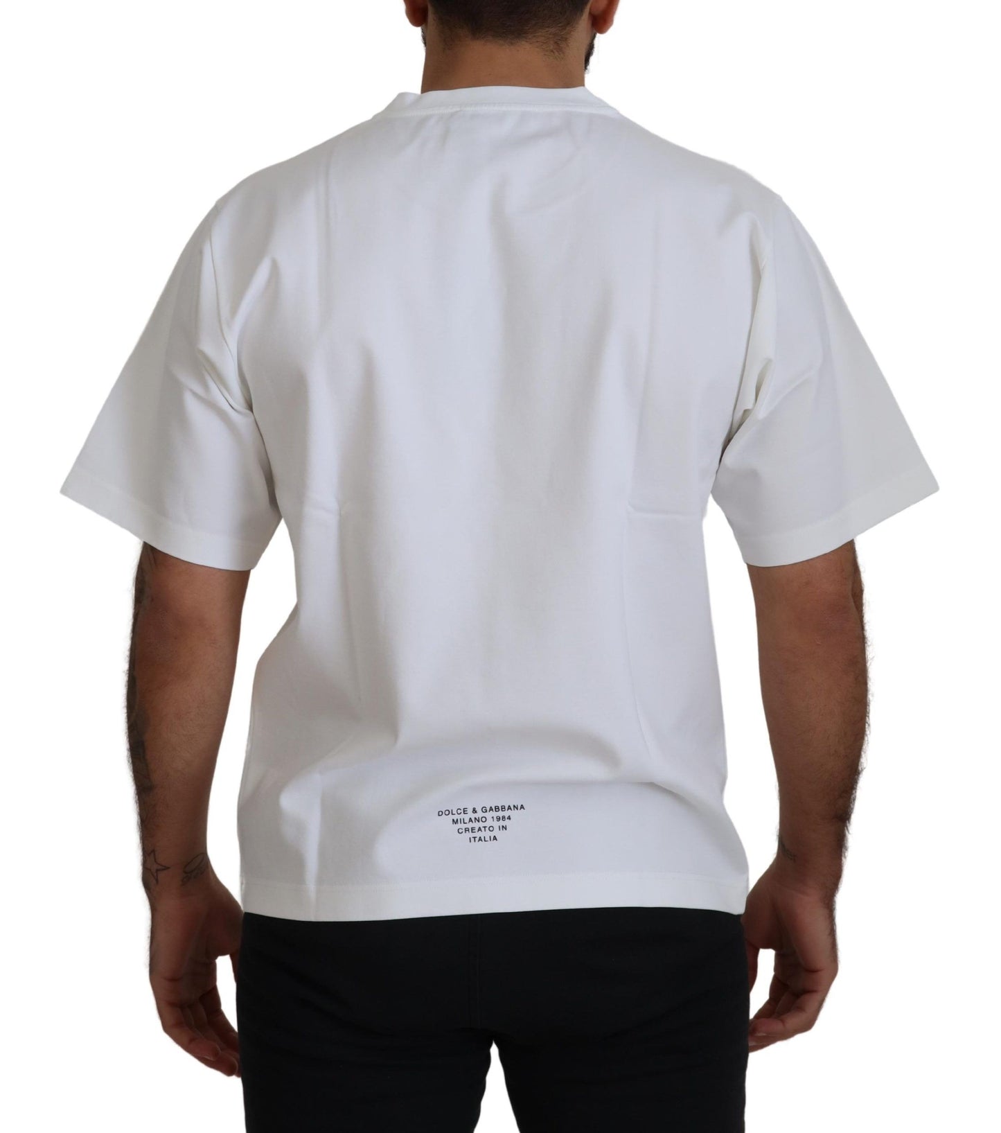 - Timeless White Logo Crewneck Tee