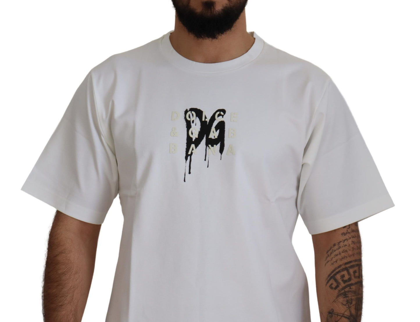 - Timeless White Logo Crewneck Tee