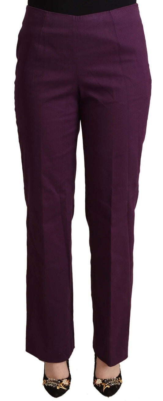 - Elegant Violet High Waist Tapered Pants