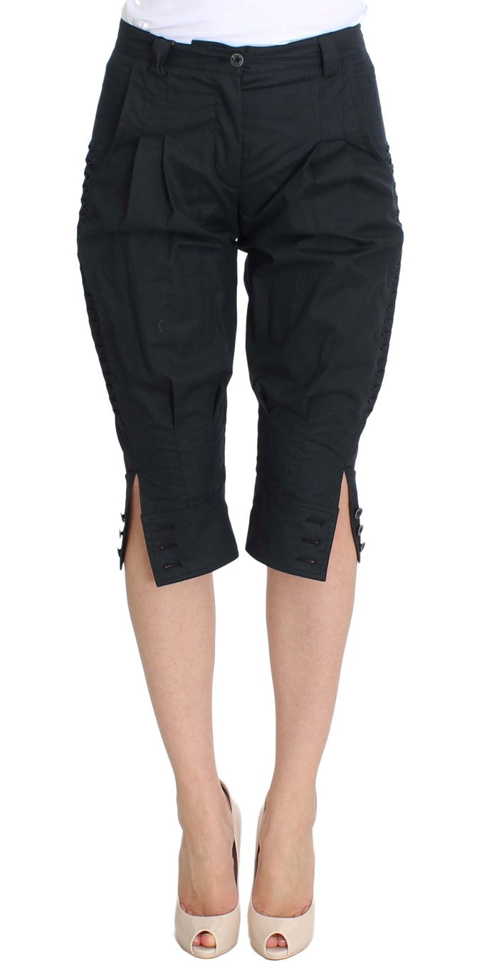 - Chic Blue Cotton Casual Pants