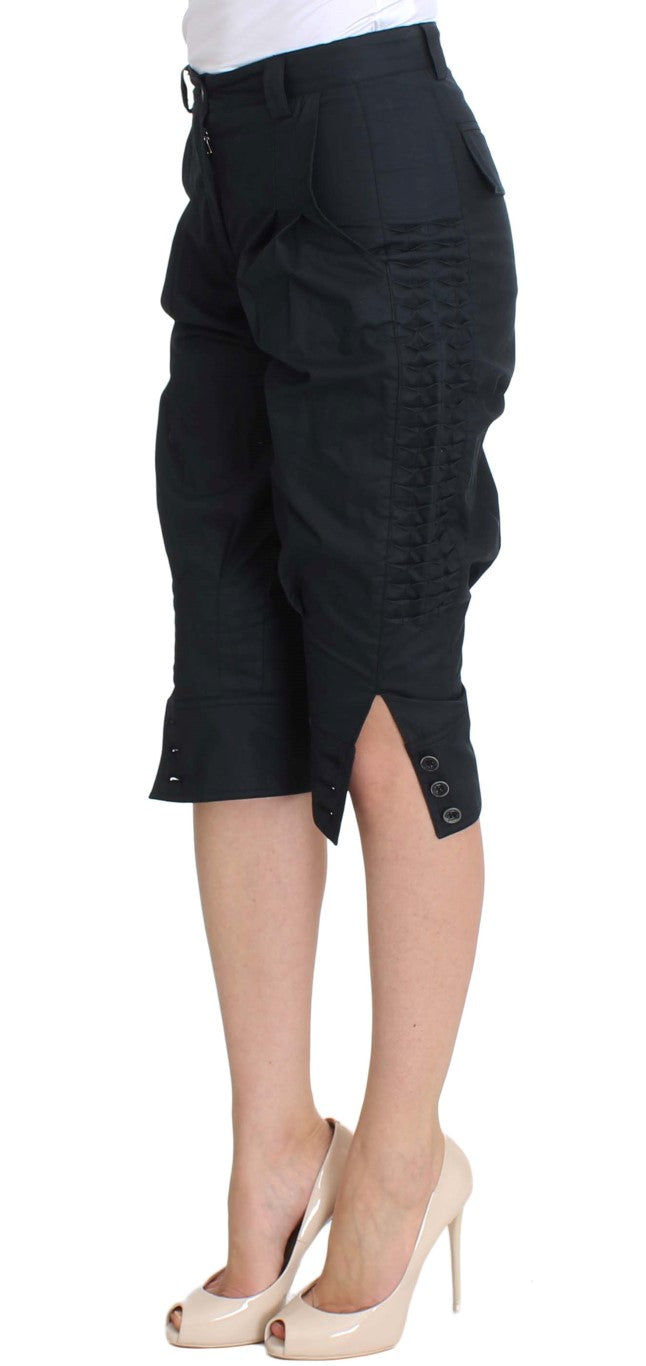 - Chic Blue Cotton Casual Pants