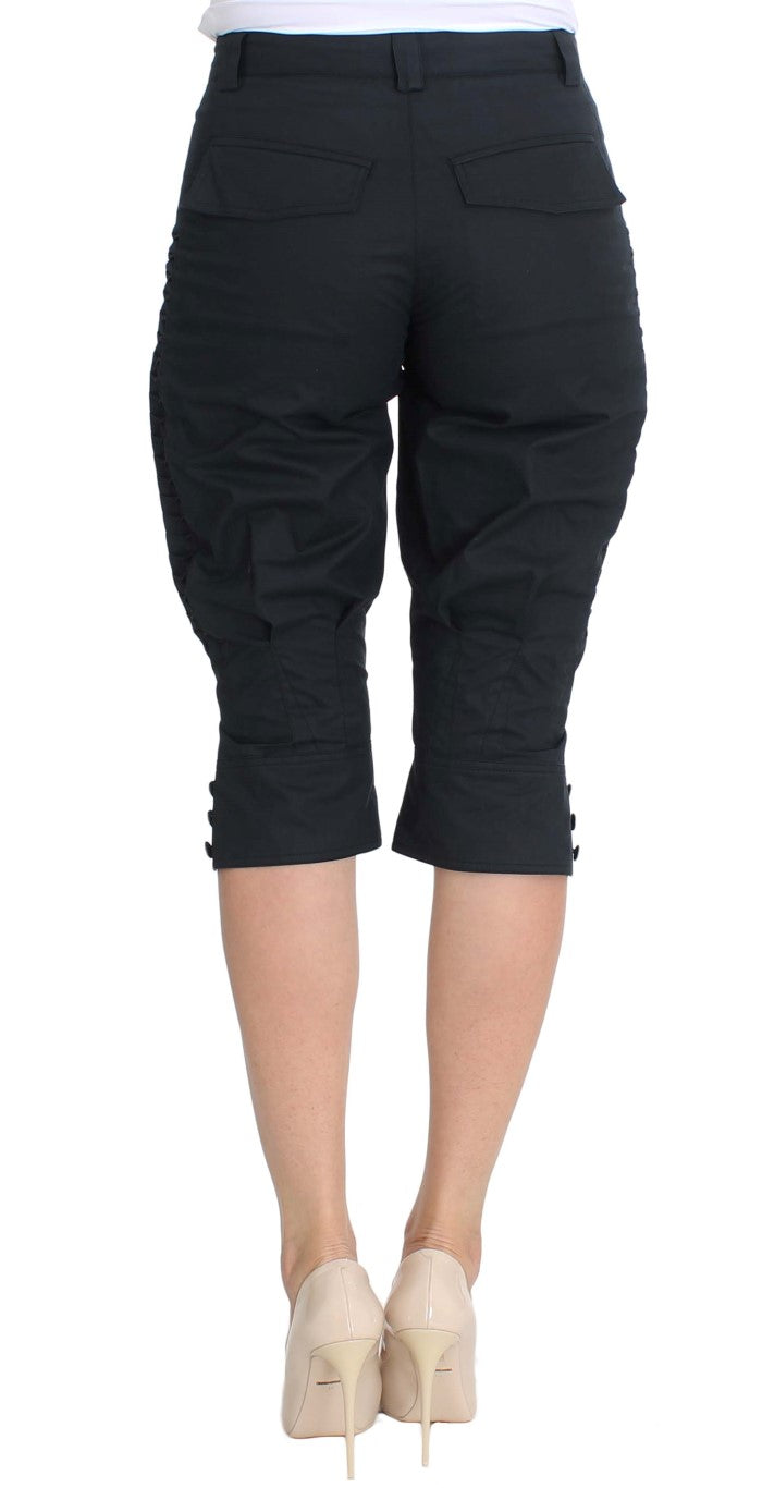 - Chic Blue Cotton Casual Pants