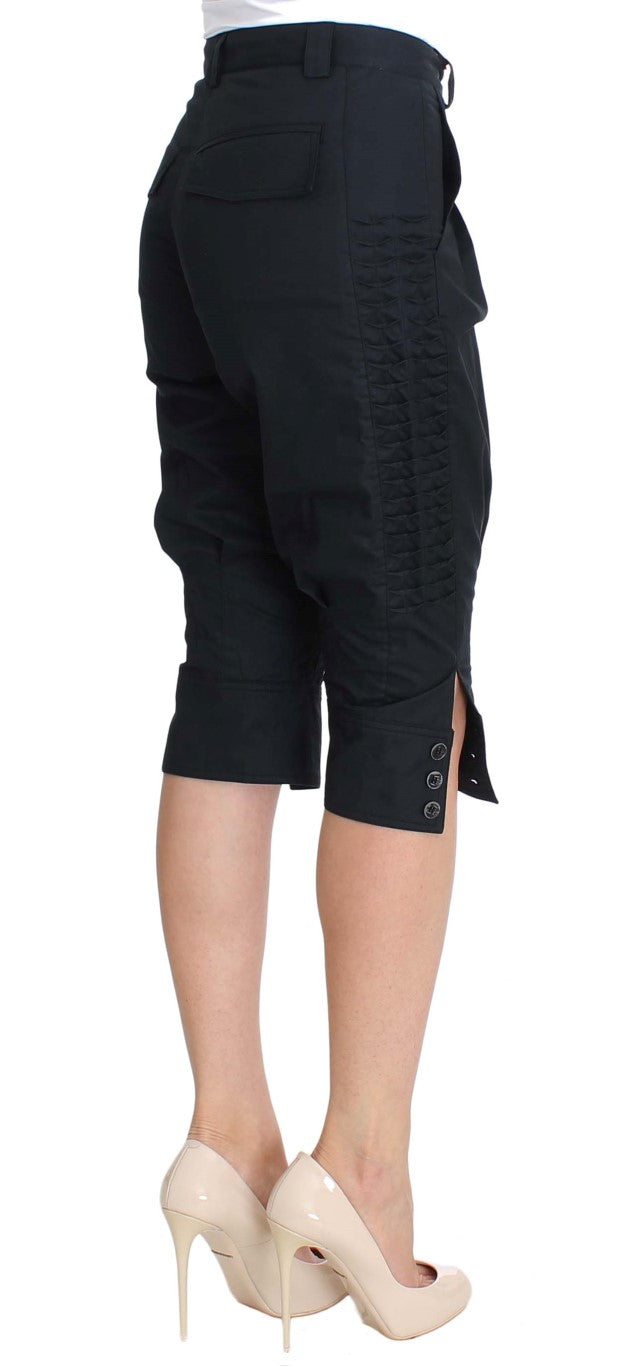 - Chic Blue Cotton Casual Pants
