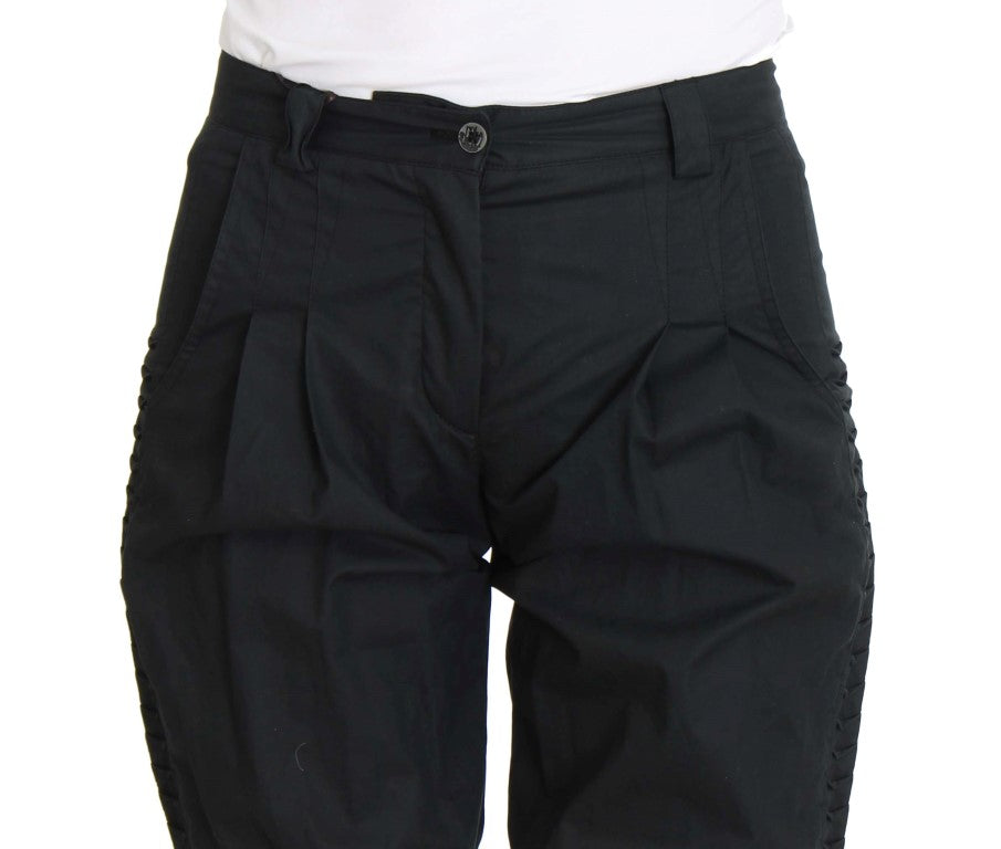 - Chic Blue Cotton Casual Pants