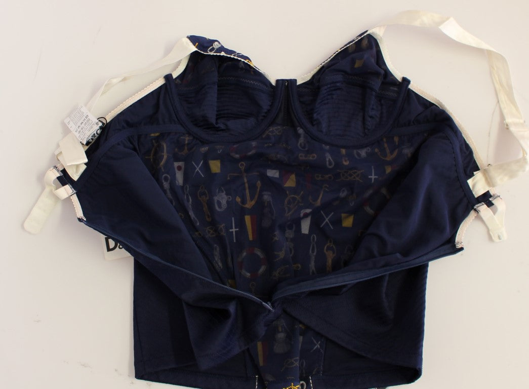 - Blue Sailor Motif Stretch Tank Top
