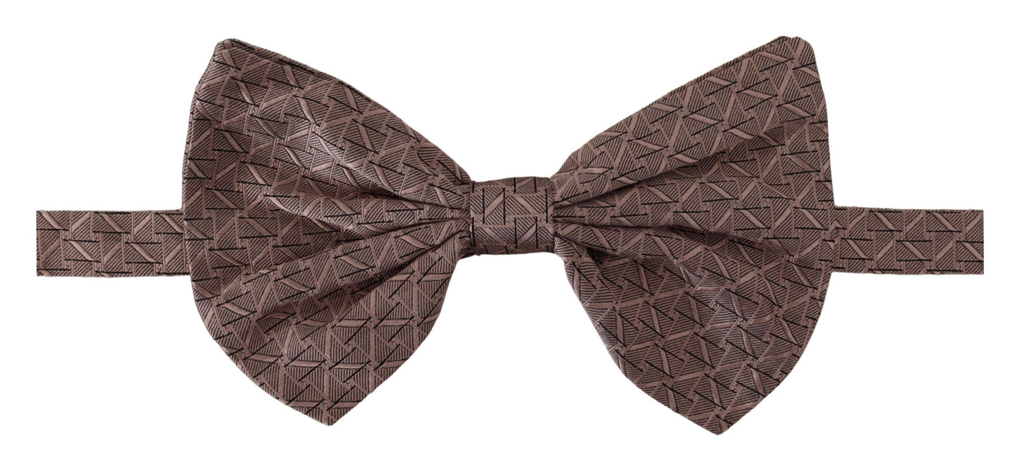 - Elegant Silk Gray Bow Tie - Men's Formalwear