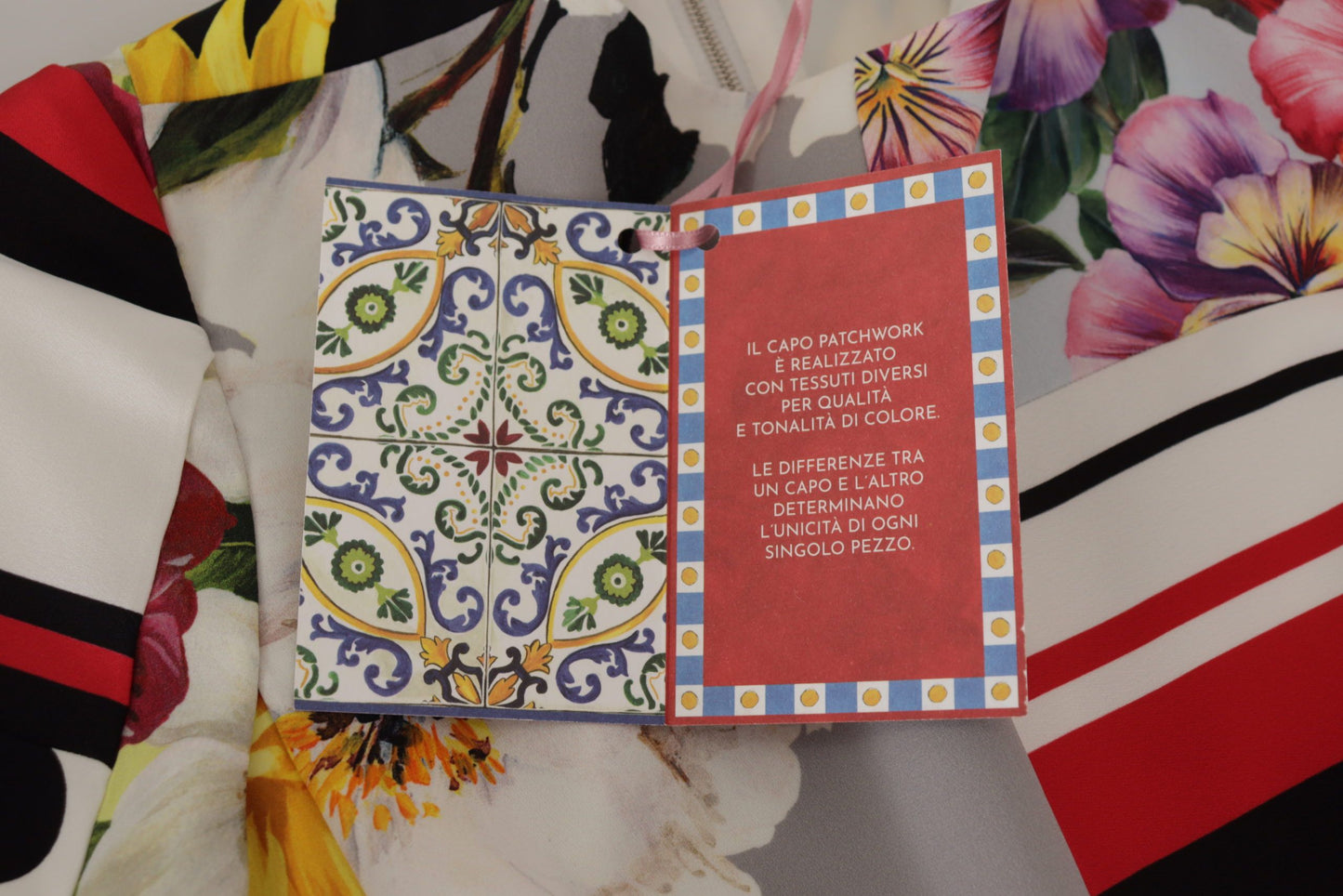 Multicolor Patchwork Charmeuse Sheath Dress by Dolce & Gabbana