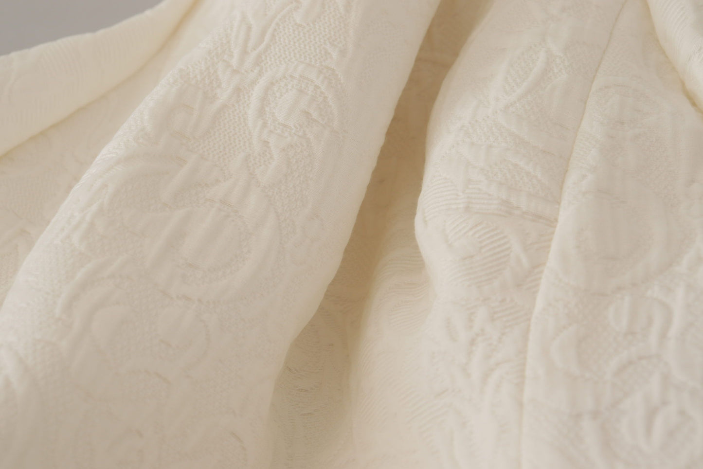 - Exquisite Jacquard Midi Dress in White