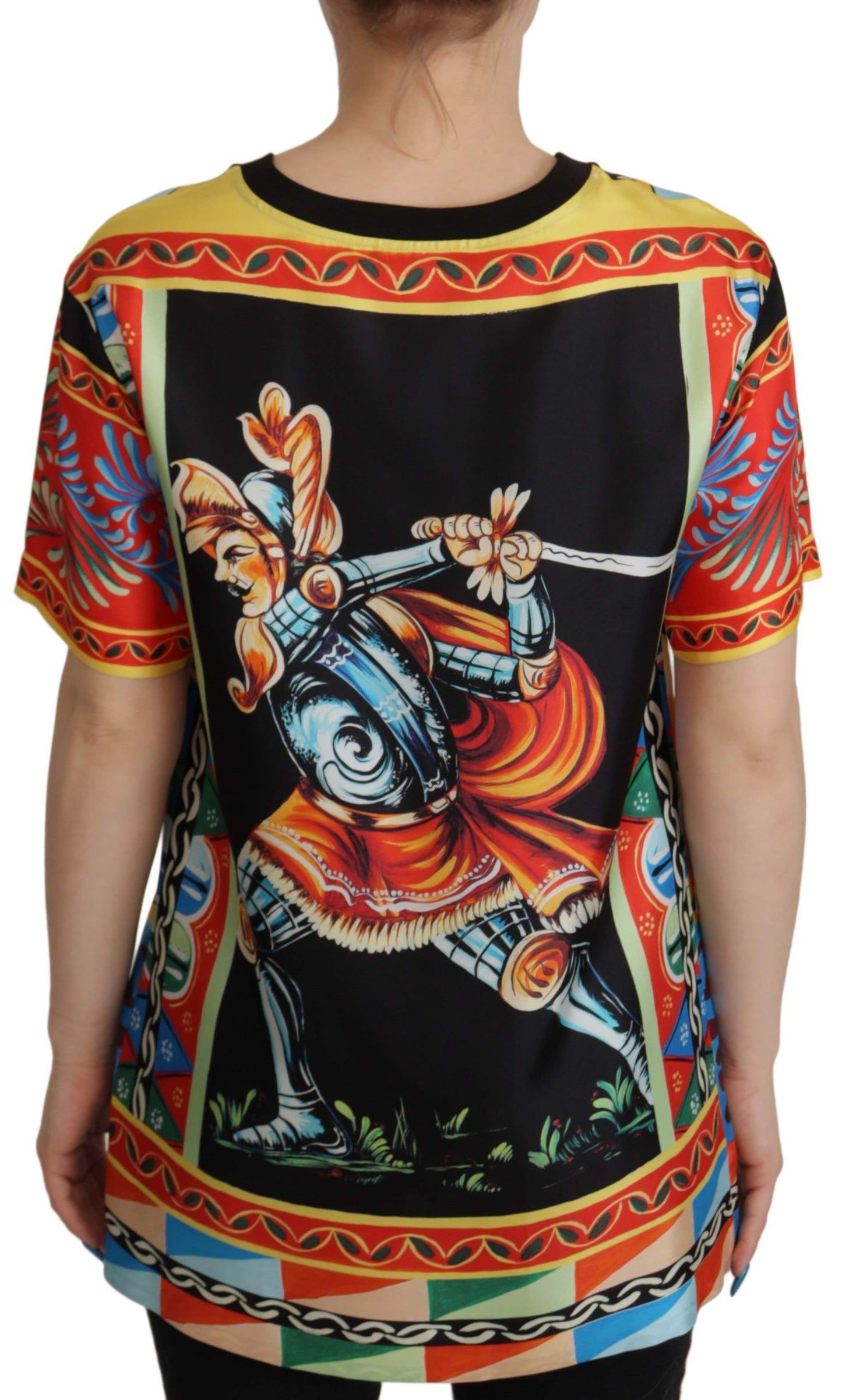 Glamourous Multicolor Silk Top by Dolce & Gabbana
