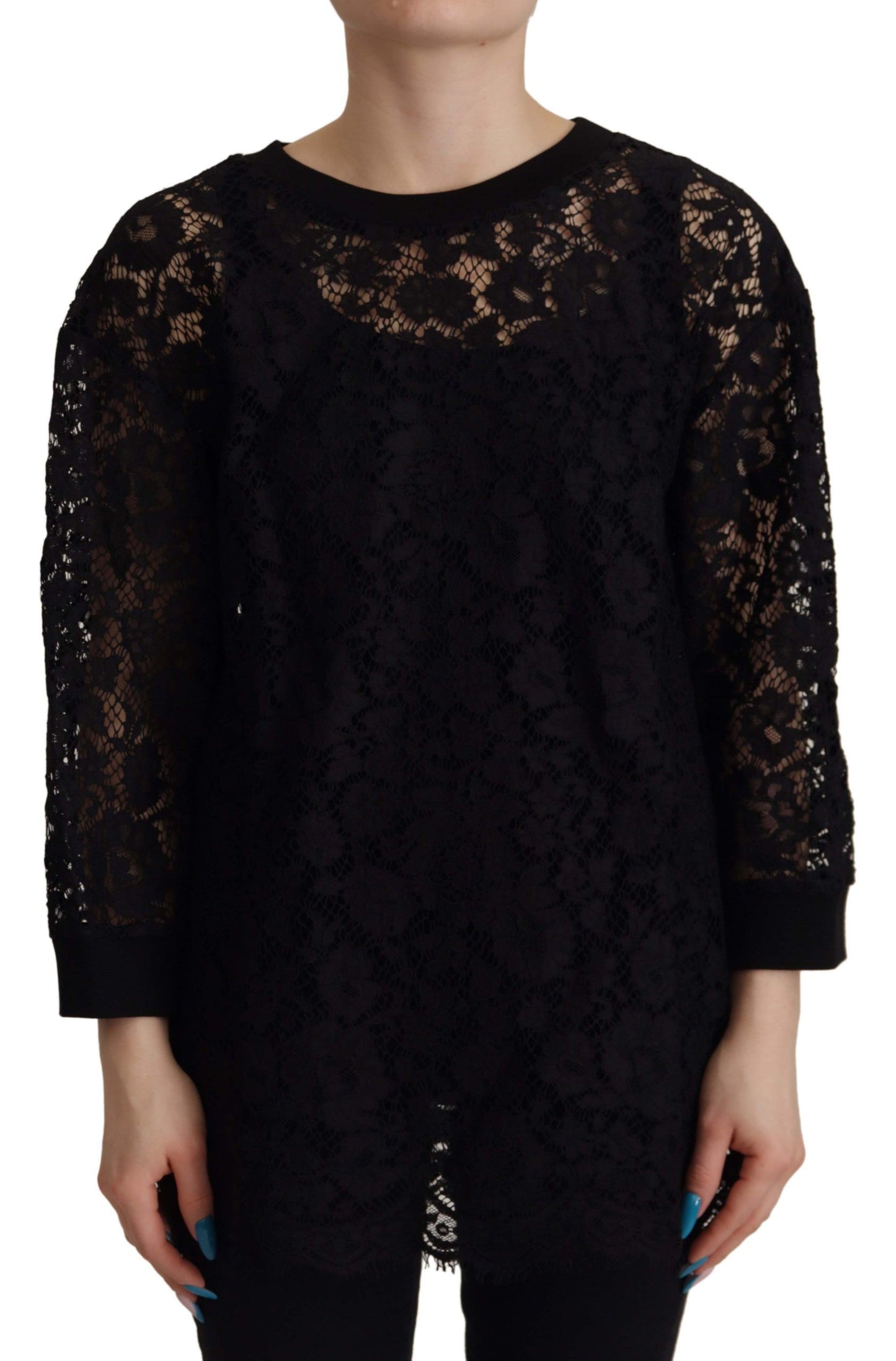 - Elegant Black Long Sleeve Blouse Top