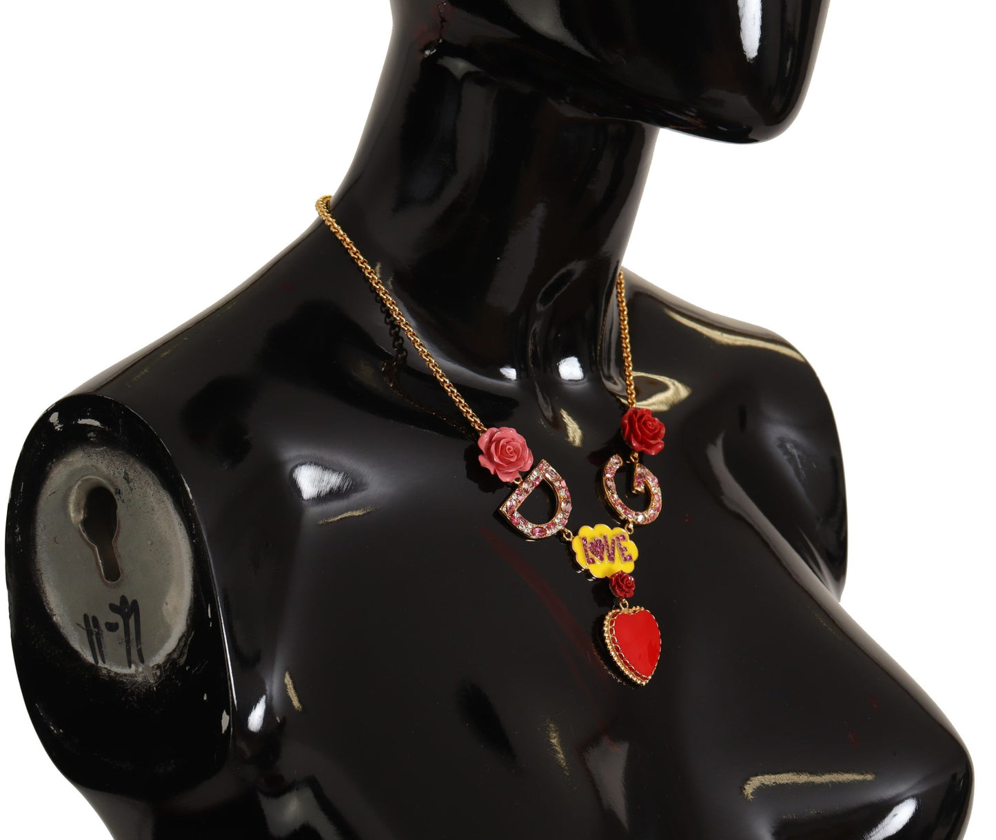 - Glamorous Gold Crystal Charm Necklace