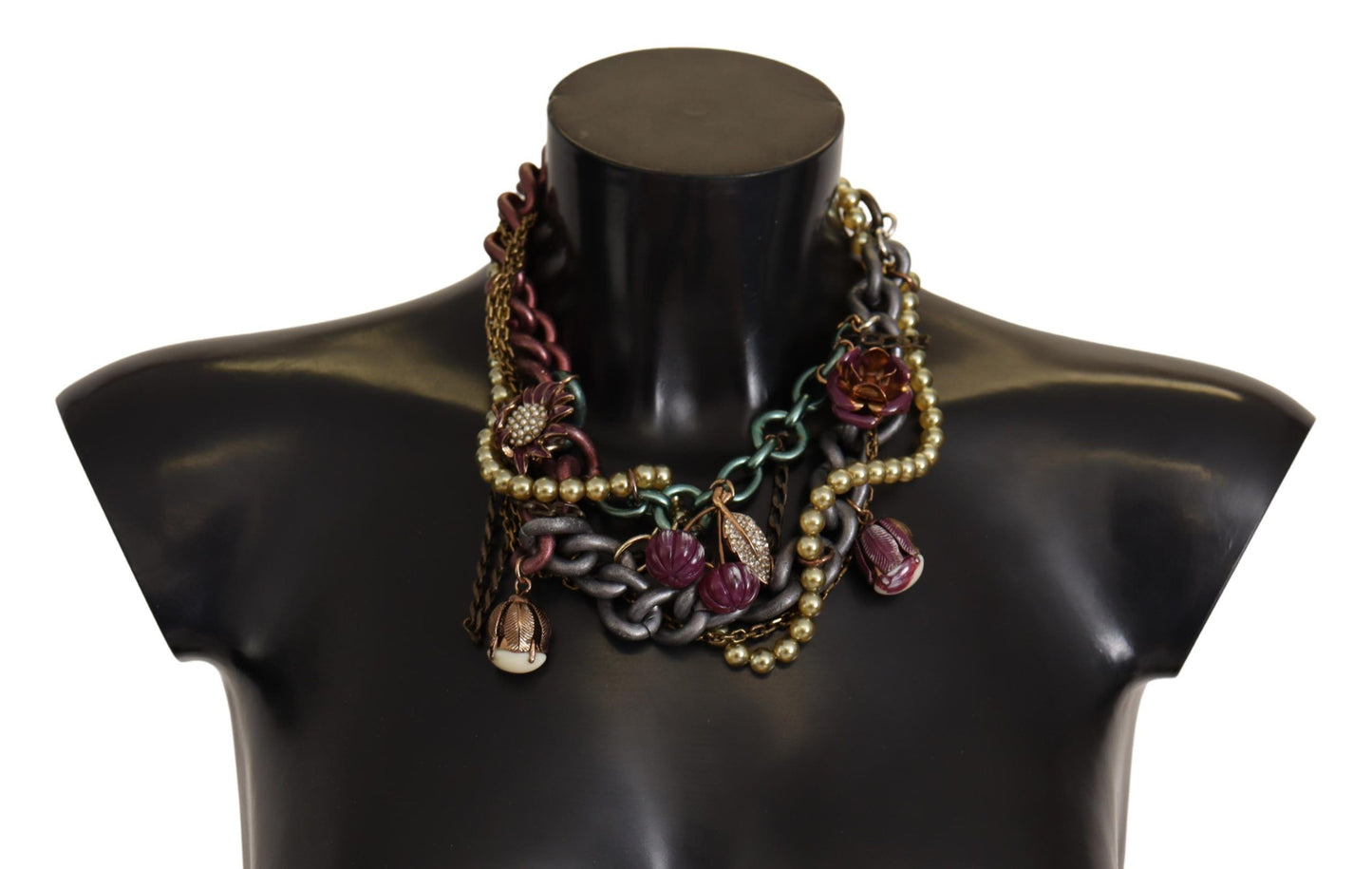 - Sicilian Elegance Gold-Tone Statement Necklace