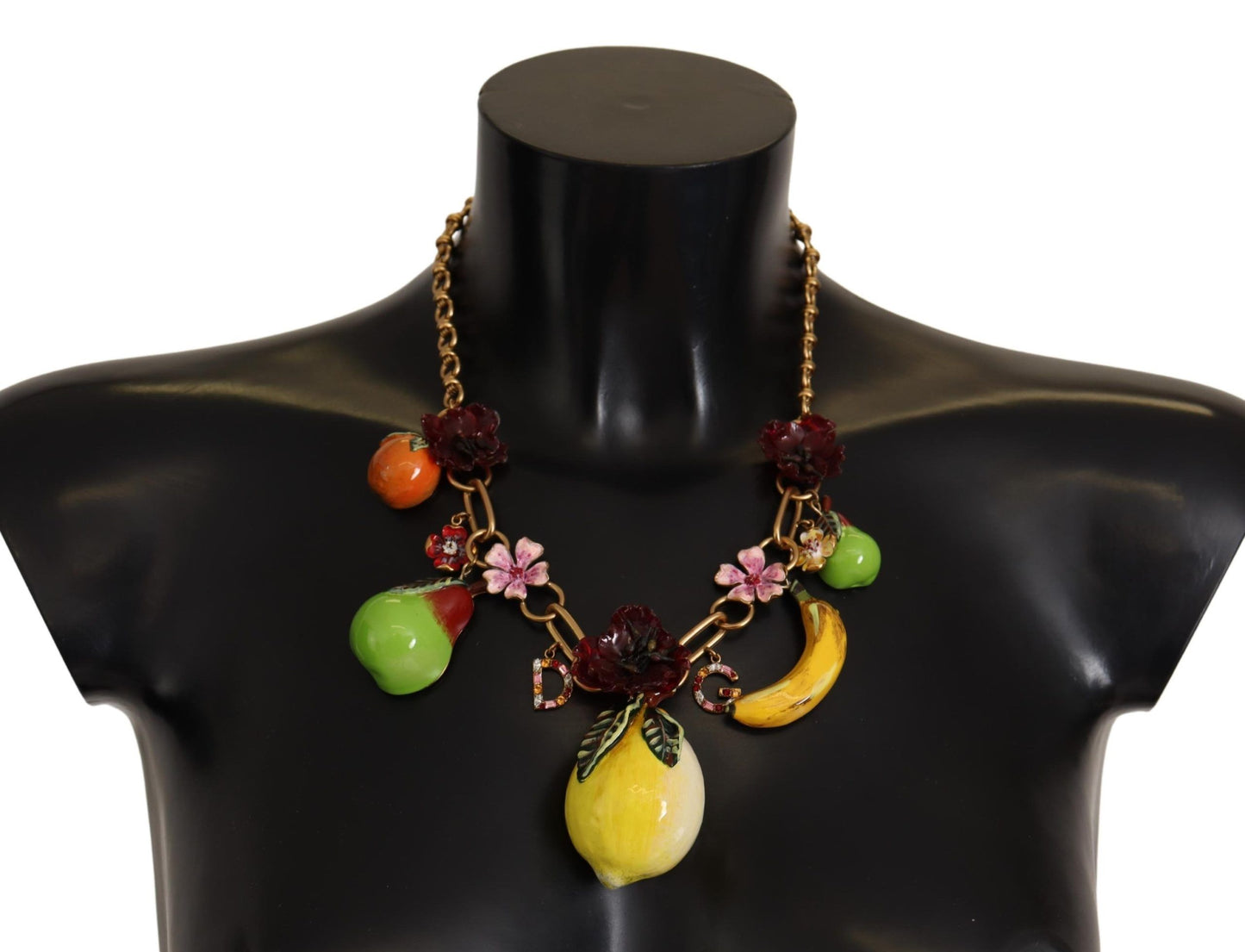 - Chic Gold Statement Sicily Fruit Necklace
