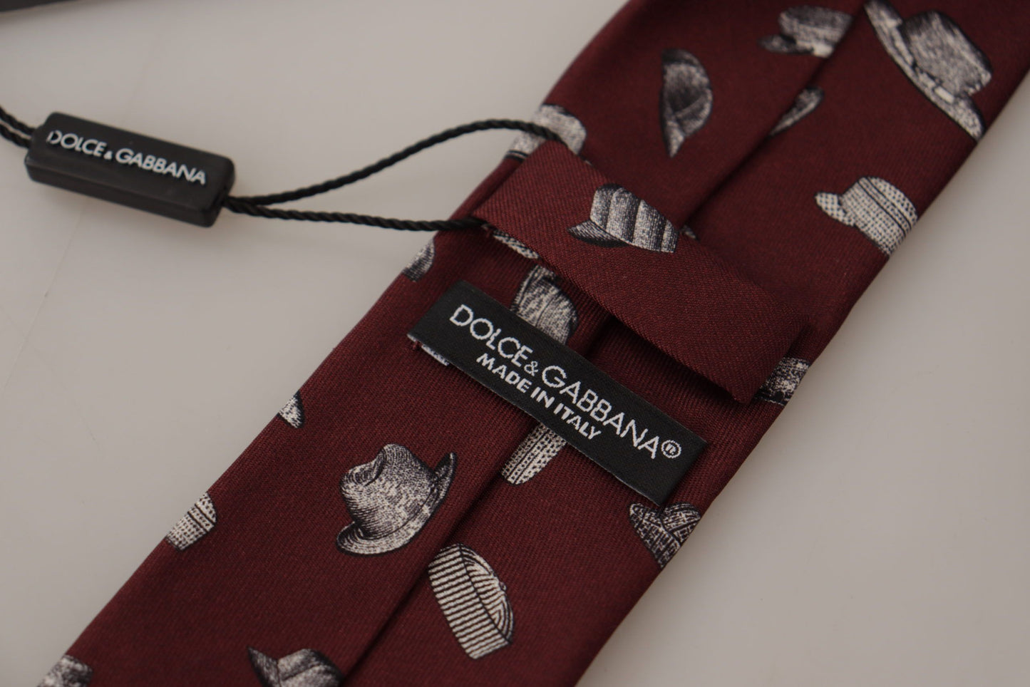 Maroon Elegance Silk Tie by Dolce & Gabbana