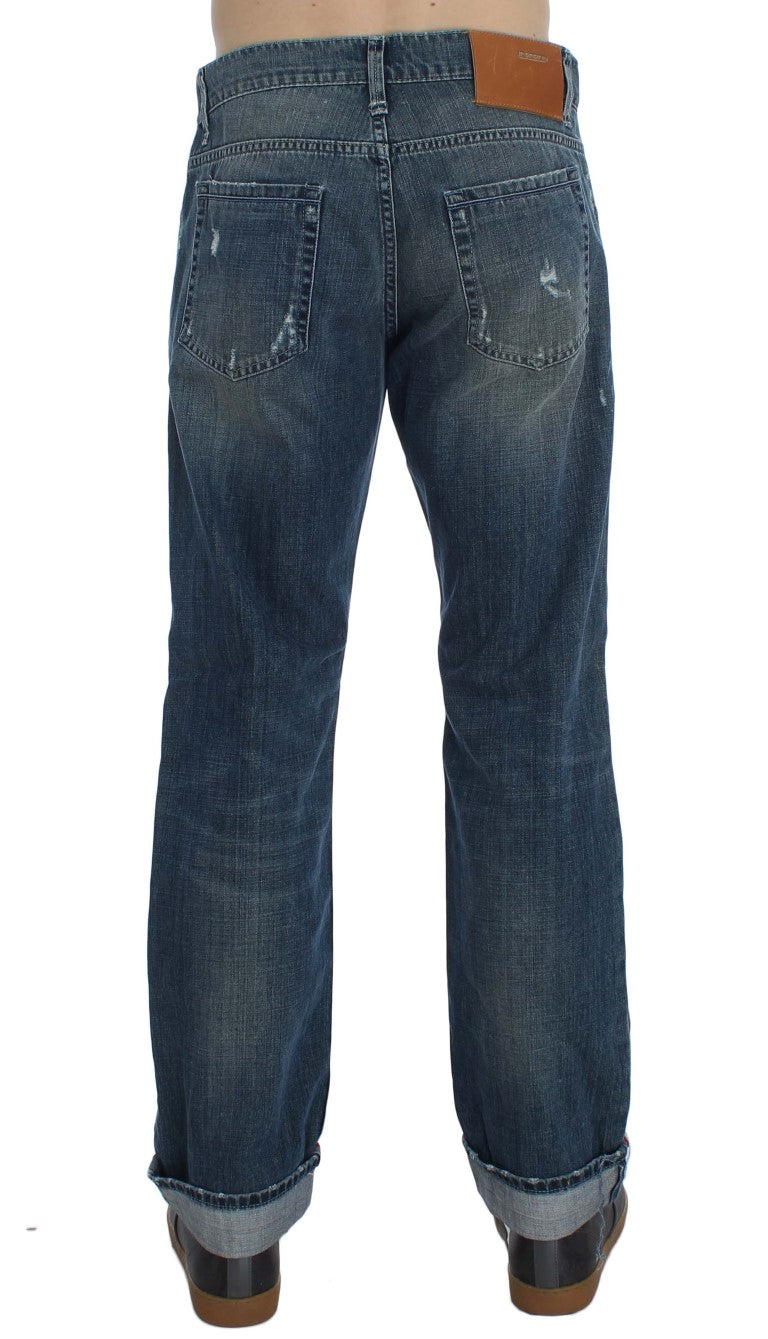 - Elegant Regular Fit Blue Wash Denim
