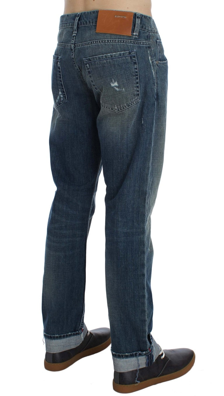 - Elegant Regular Fit Blue Wash Denim
