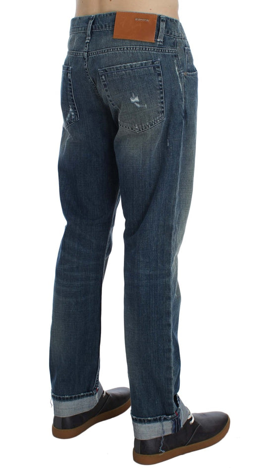 - Elegant Regular Fit Blue Wash Denim