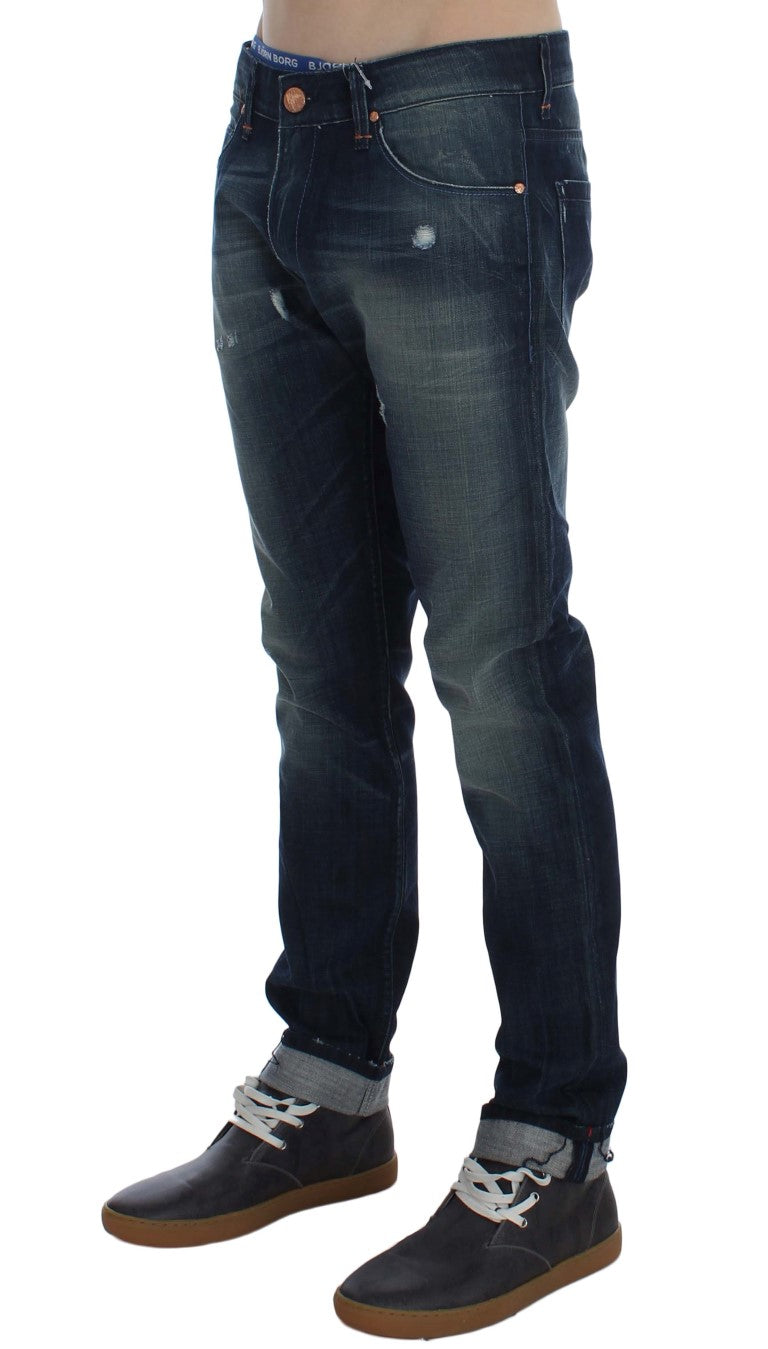 - Sleek Slim Fit Italian Denim Jeans