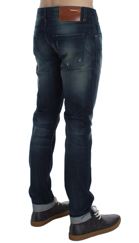 - Sleek Slim Fit Italian Denim Jeans