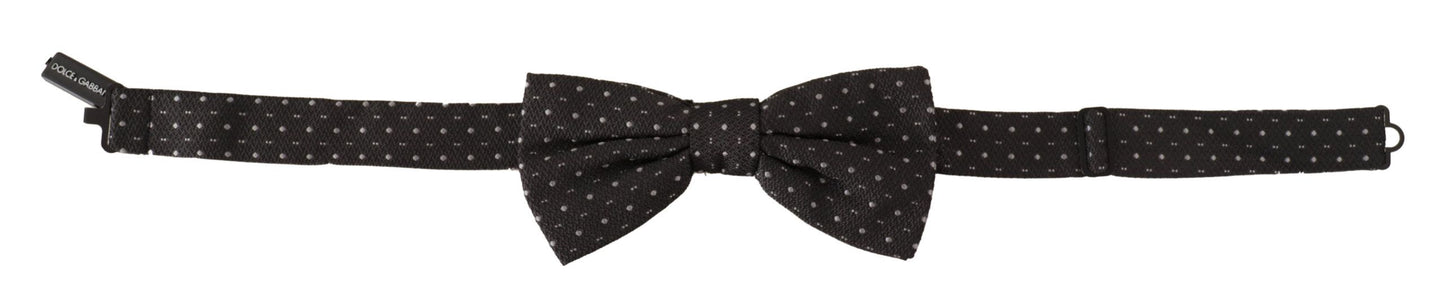 - Elegant Polka Dot Silk Bow Tie