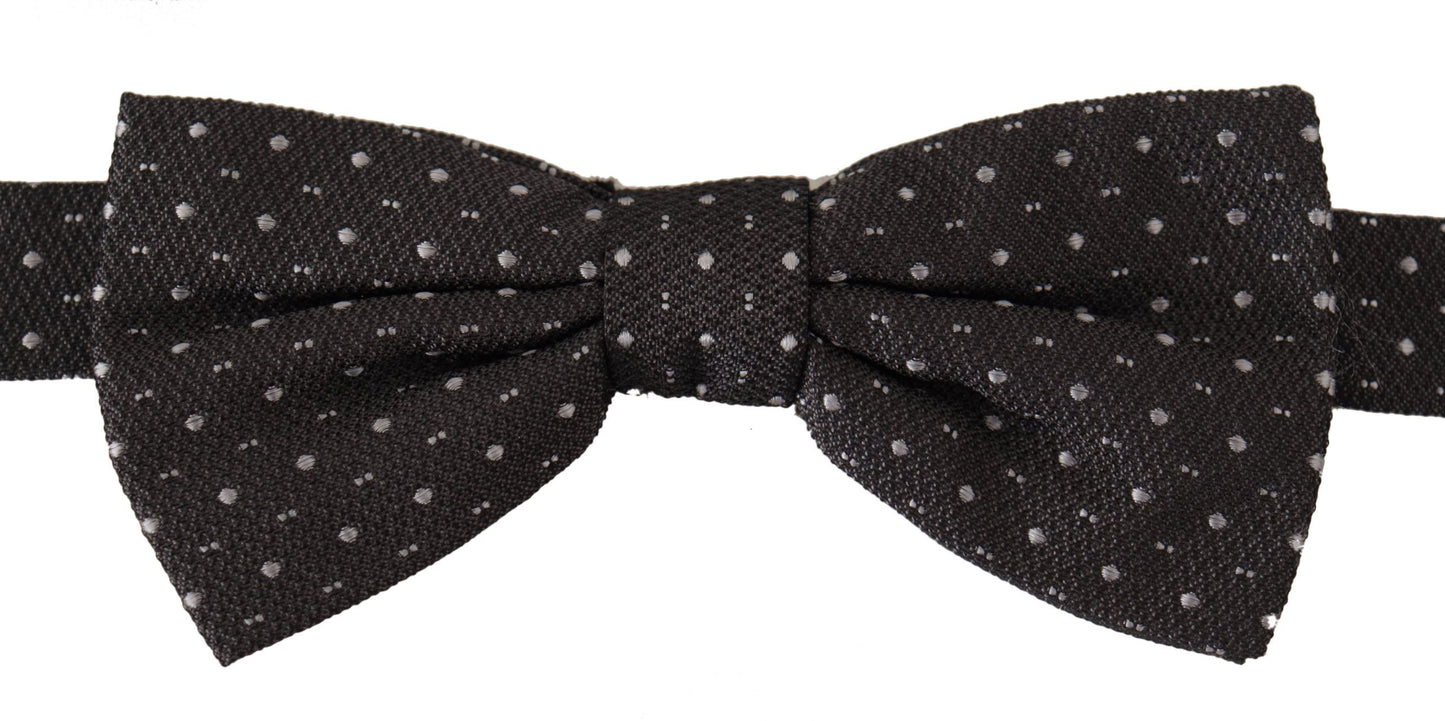 - Elegant Polka Dot Silk Bow Tie