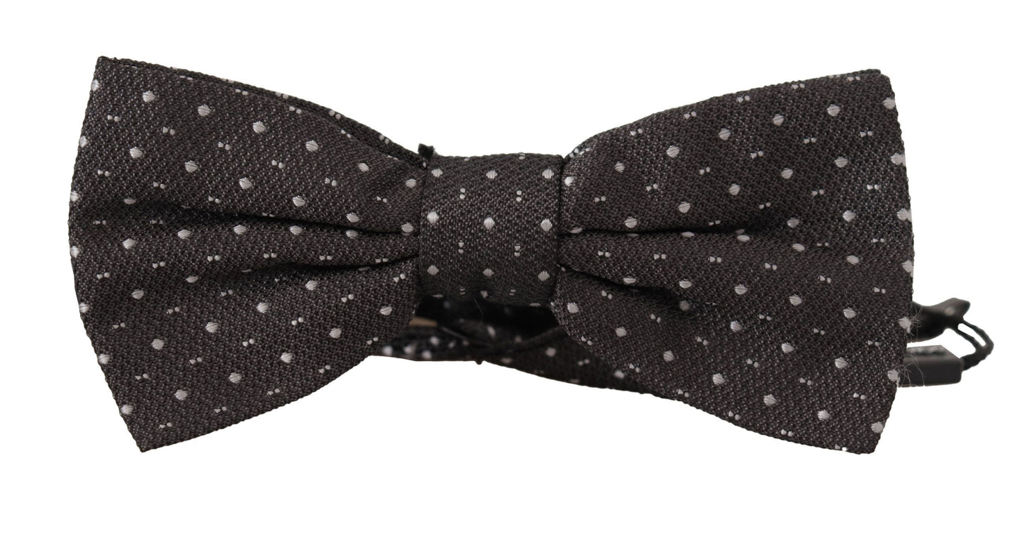 - Elegant Polka Dot Silk Bow Tie