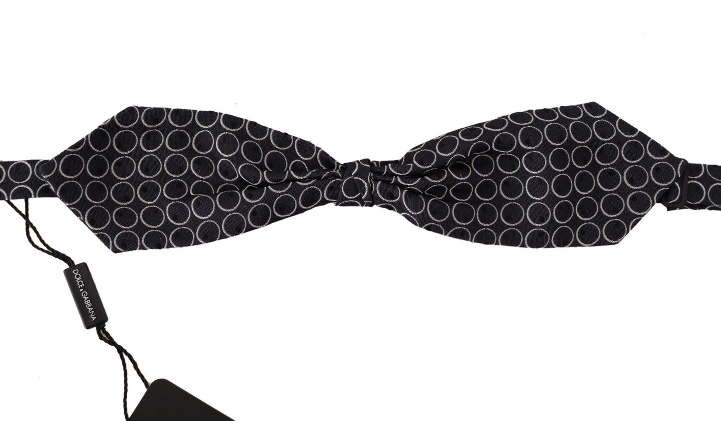 - Elegant Black and White Silk Bow Tie