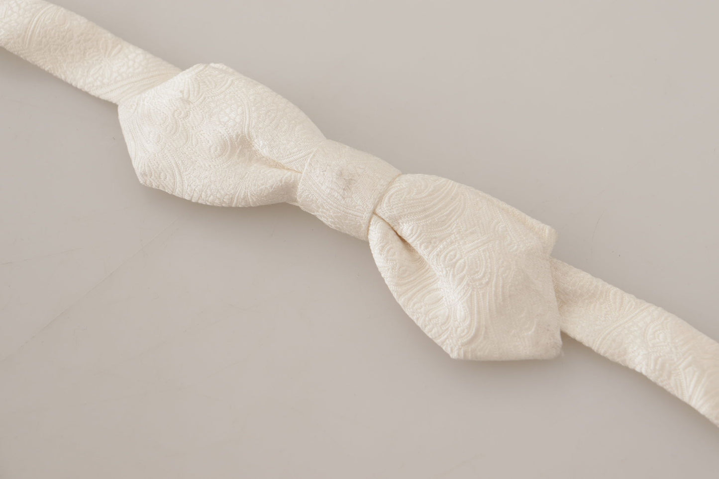 - Elegant White Silk Bow Tie