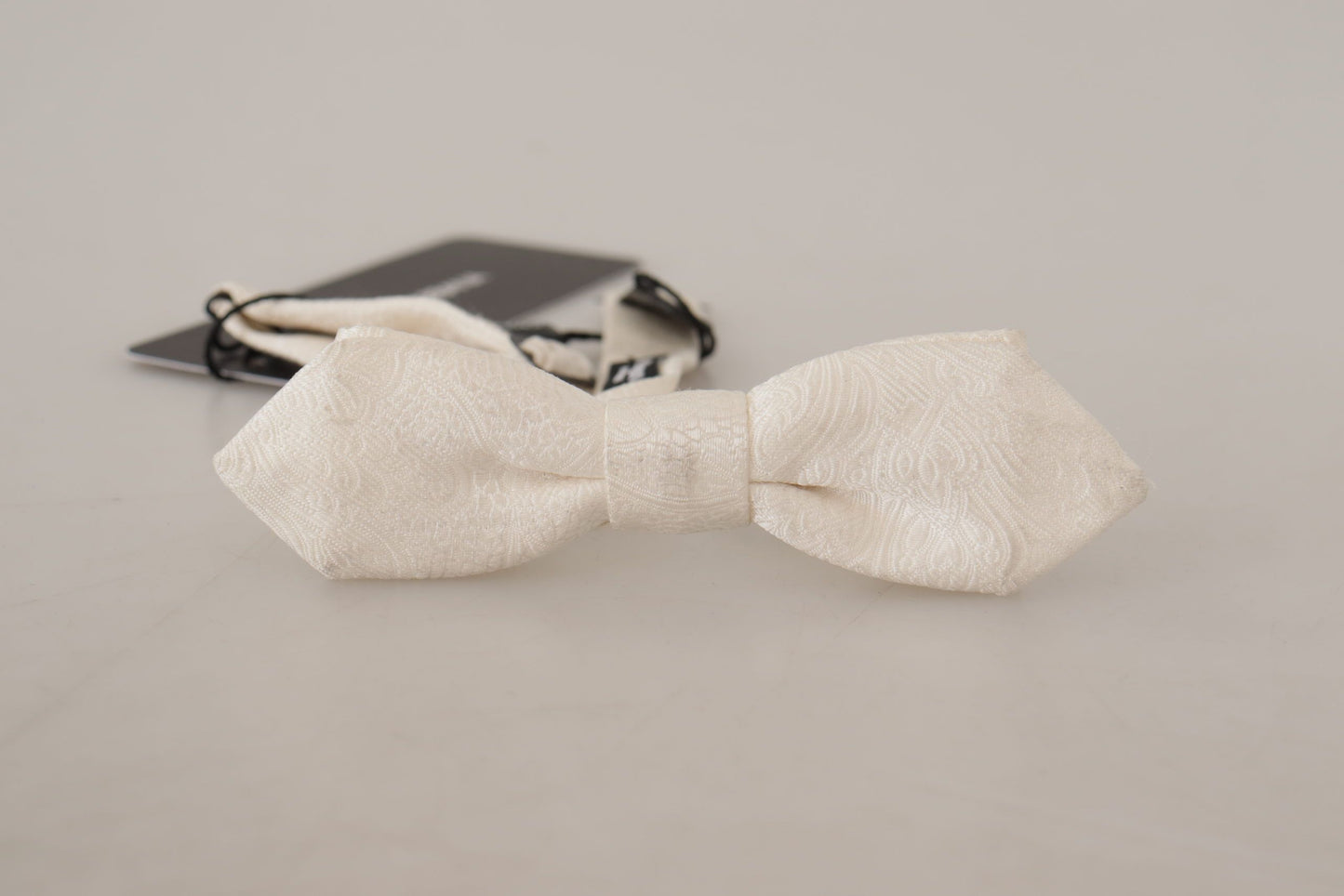 - Elegant White Silk Bow Tie