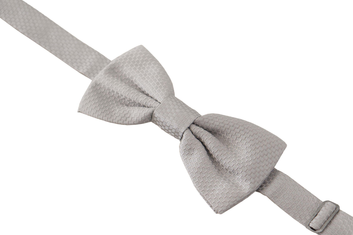 - Chic Gray Silk Bow Tie