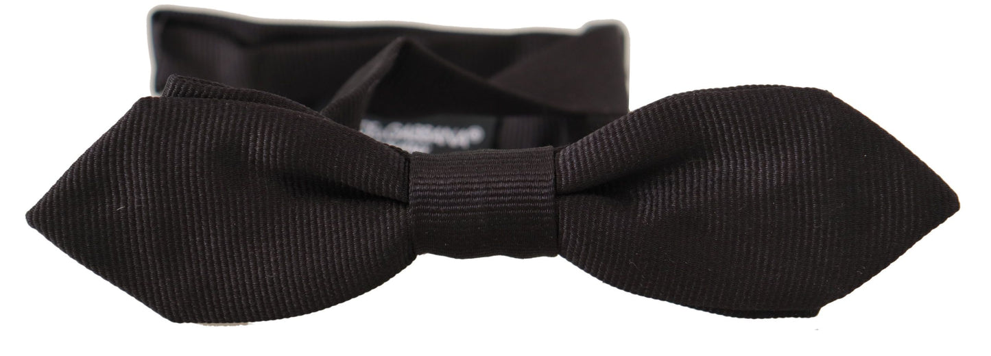 - Elegant Black Silk Bow Tie